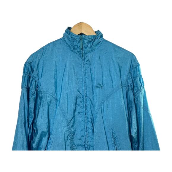 Vintage PUMA Swish Blue Lined Windsuit Jacket & Pants Women's Large - Picture 2 of 13